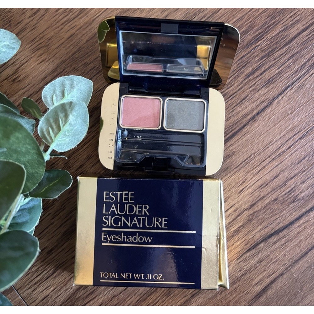 RARE Estee Lauder Eyeshadow Signature Duo 38 Nectarine/Forest New .11 Oz Palette